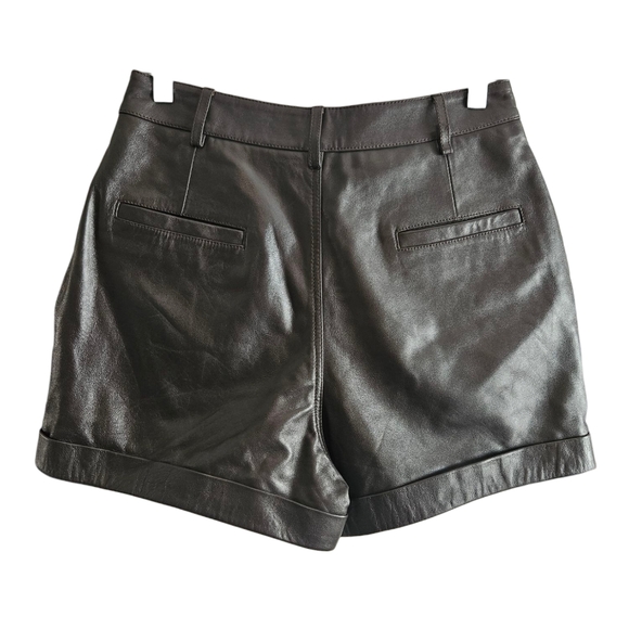 ba&sh Leandro Lamb Leather Shorts - Picture 4 of 13